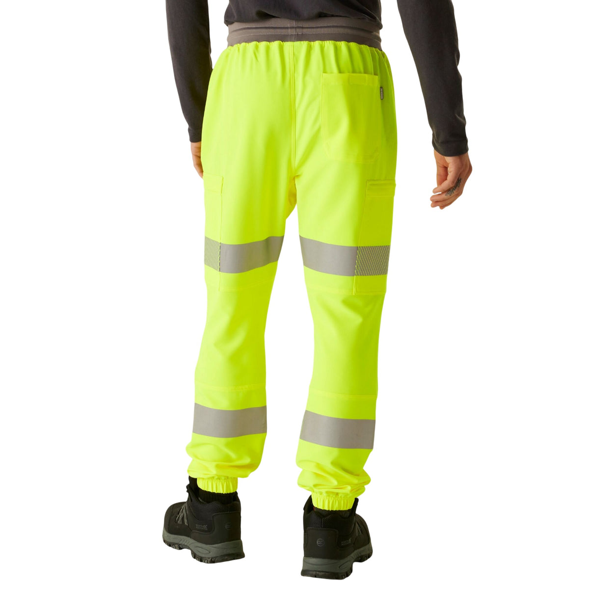 Yellow - Pack Shot - Regatta Mens Prolite Stretch Hi-Vis Trousers