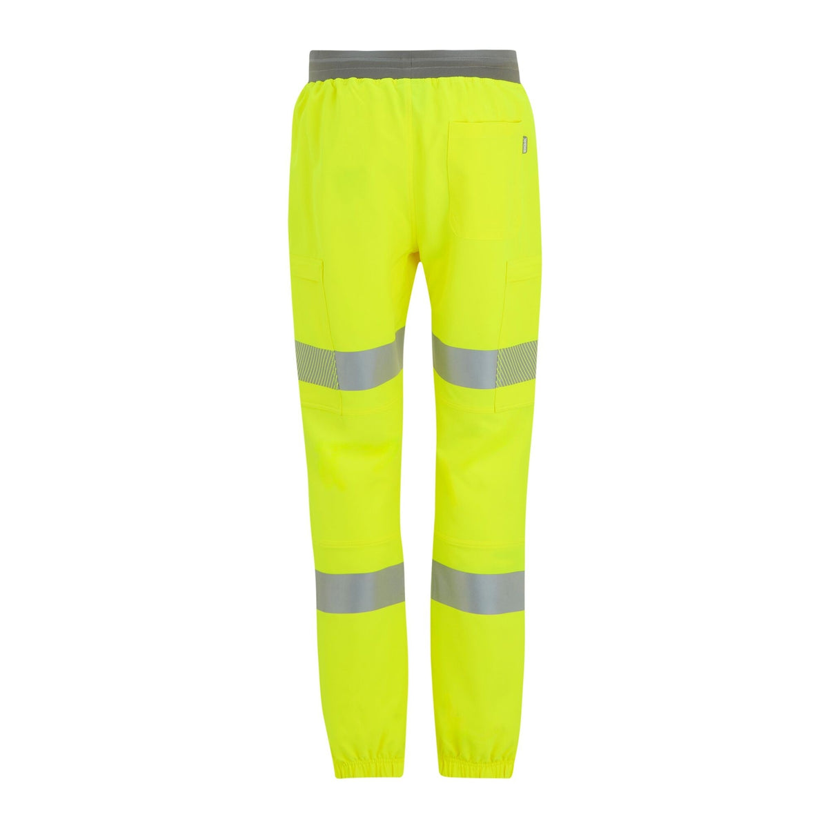 Yellow - Back - Regatta Mens Prolite Stretch Hi-Vis Trousers