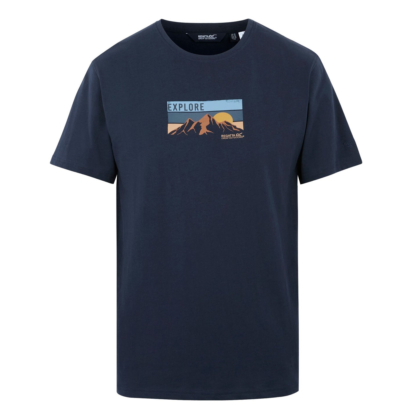 Navy Blue - Front - Regatta Mens Cline IX Explore T-Shirt