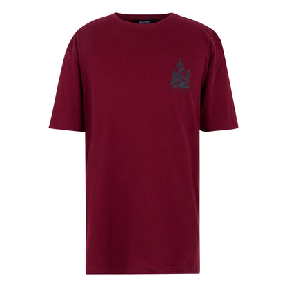 Dark Maroon - Front - Regatta Mens Cline IX Tree T-Shirt