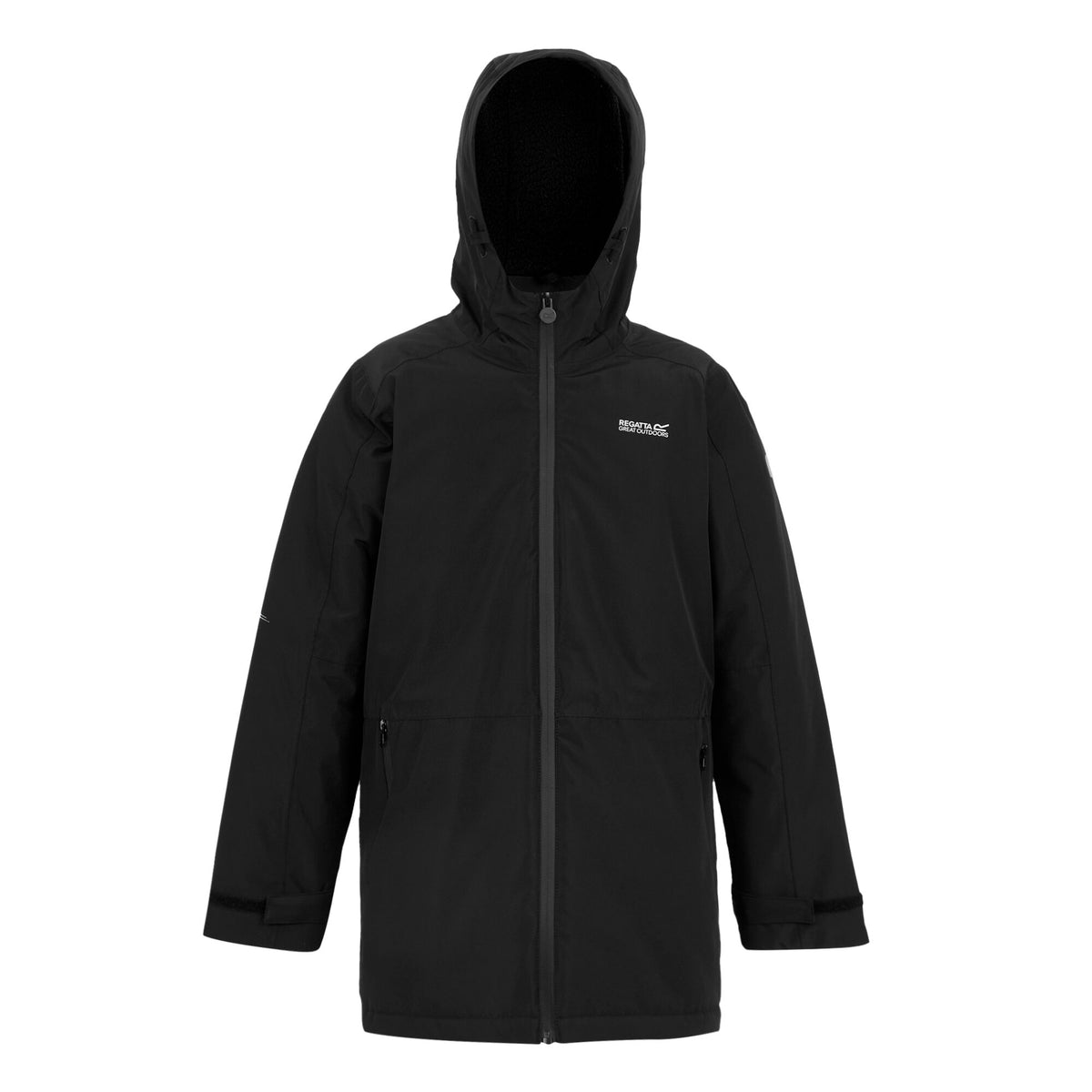 Black - Front - Regatta Childrens-Kids Farbank II Waterproof Jacket