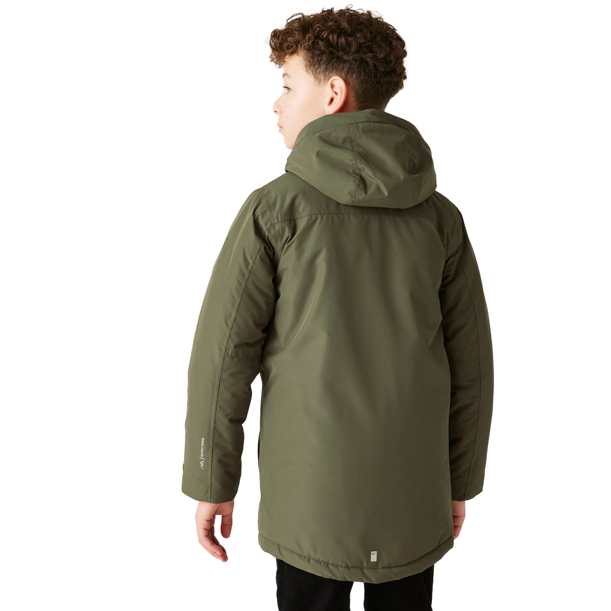 Olive Night-Pumpkin Spice - Pack Shot - Regatta Childrens-Kids Farbank II Waterproof Jacket