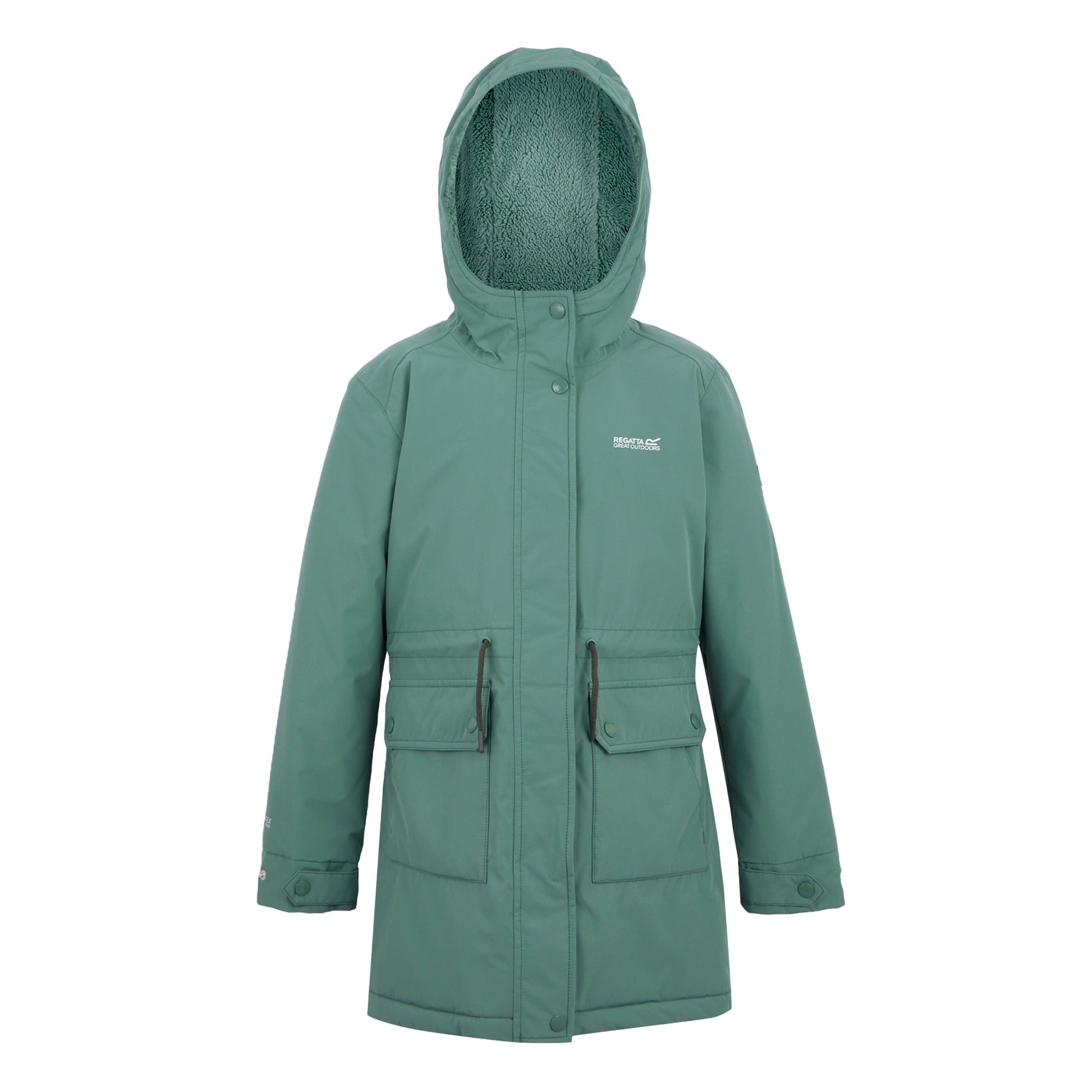 Green Haze - Front - Regatta Childrens-Kids Valenta Waterproof Jacket
