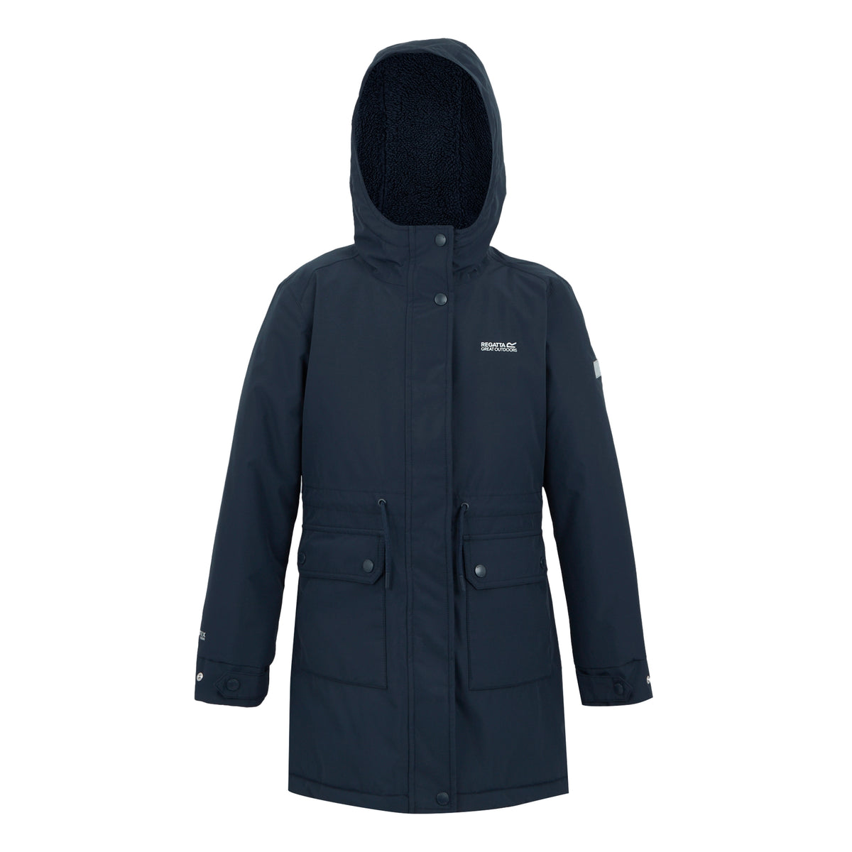 Navy - Front - Regatta Childrens-Kids Valenta Waterproof Jacket
