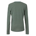 Spruce Green-Light Vanilla - Back - Regatta Womens-Ladies Federica Stripe Long-Sleeved T-Shirt