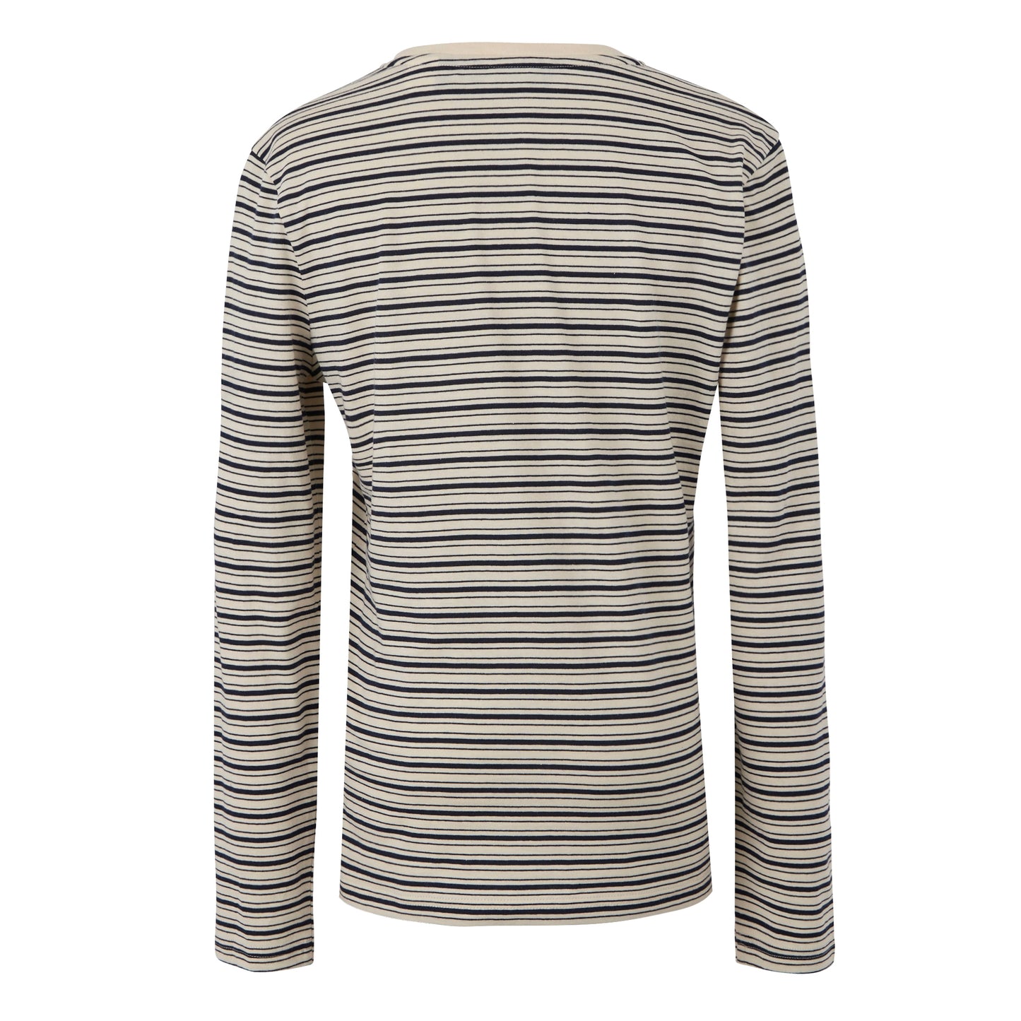 Light Vanilla-Navy - Back - Regatta Womens-Ladies Federica Stripe Long-Sleeved T-Shirt