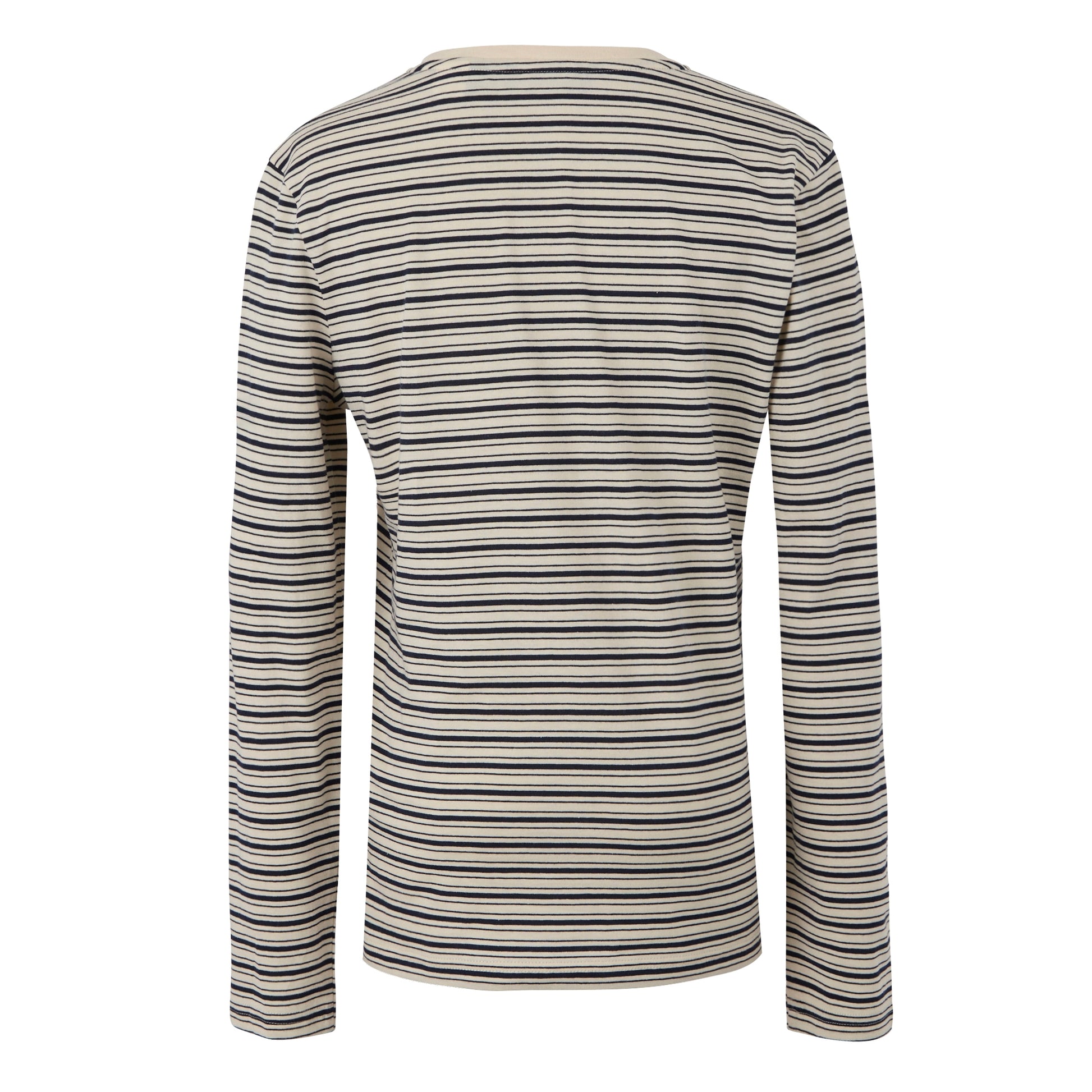 Light Vanilla-Navy - Back - Regatta Womens-Ladies Federica Stripe Long-Sleeved T-Shirt