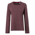 Fig-Light Vanilla - Front - Regatta Womens-Ladies Federica Stripe Long-Sleeved T-Shirt