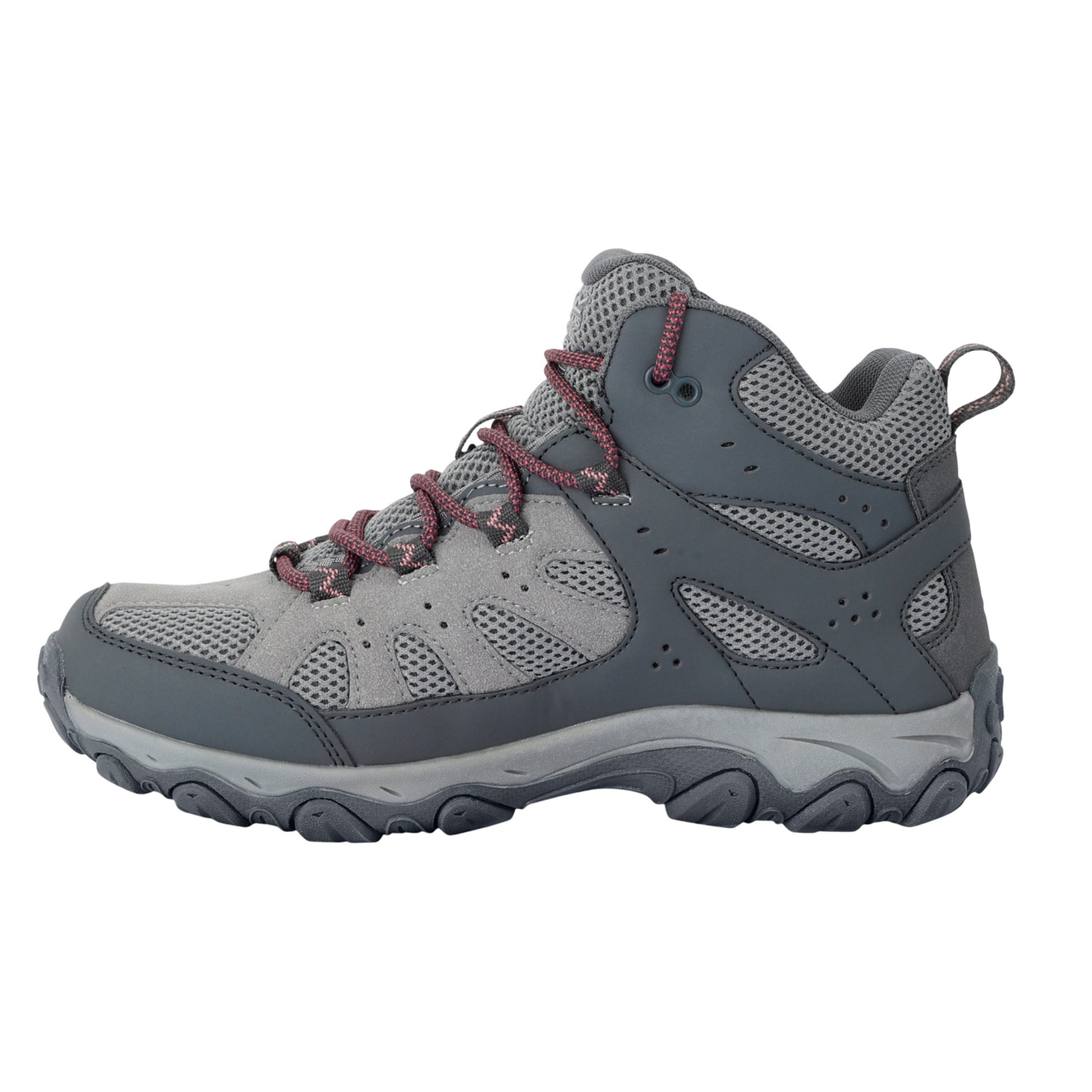 Dark Steel-Dusty Rose - Lifestyle - Regatta Womens-Ladies Edgepoint IV Mid Cut Walking Boots