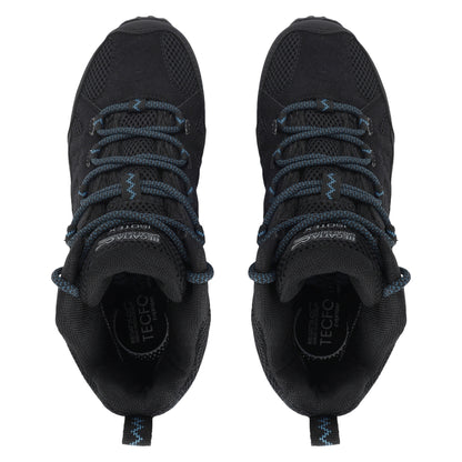 Black-Storm Blue - Pack Shot - Regatta Womens-Ladies Edgepoint IV Mid Cut Walking Boots