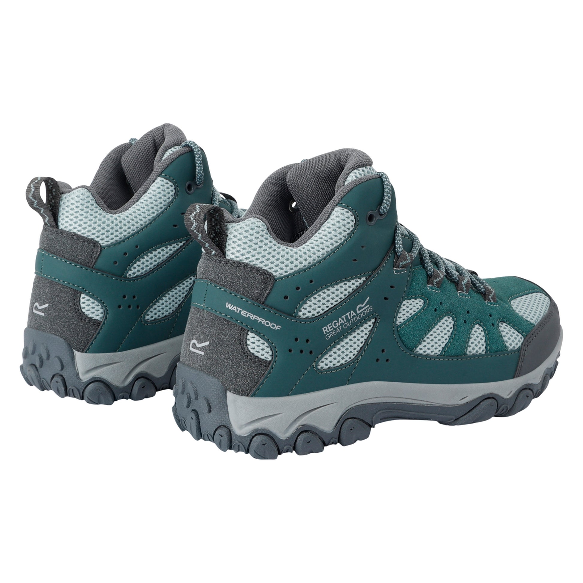 Green Haze - Back - Regatta Womens-Ladies Edgepoint IV Mid Cut Walking Boots