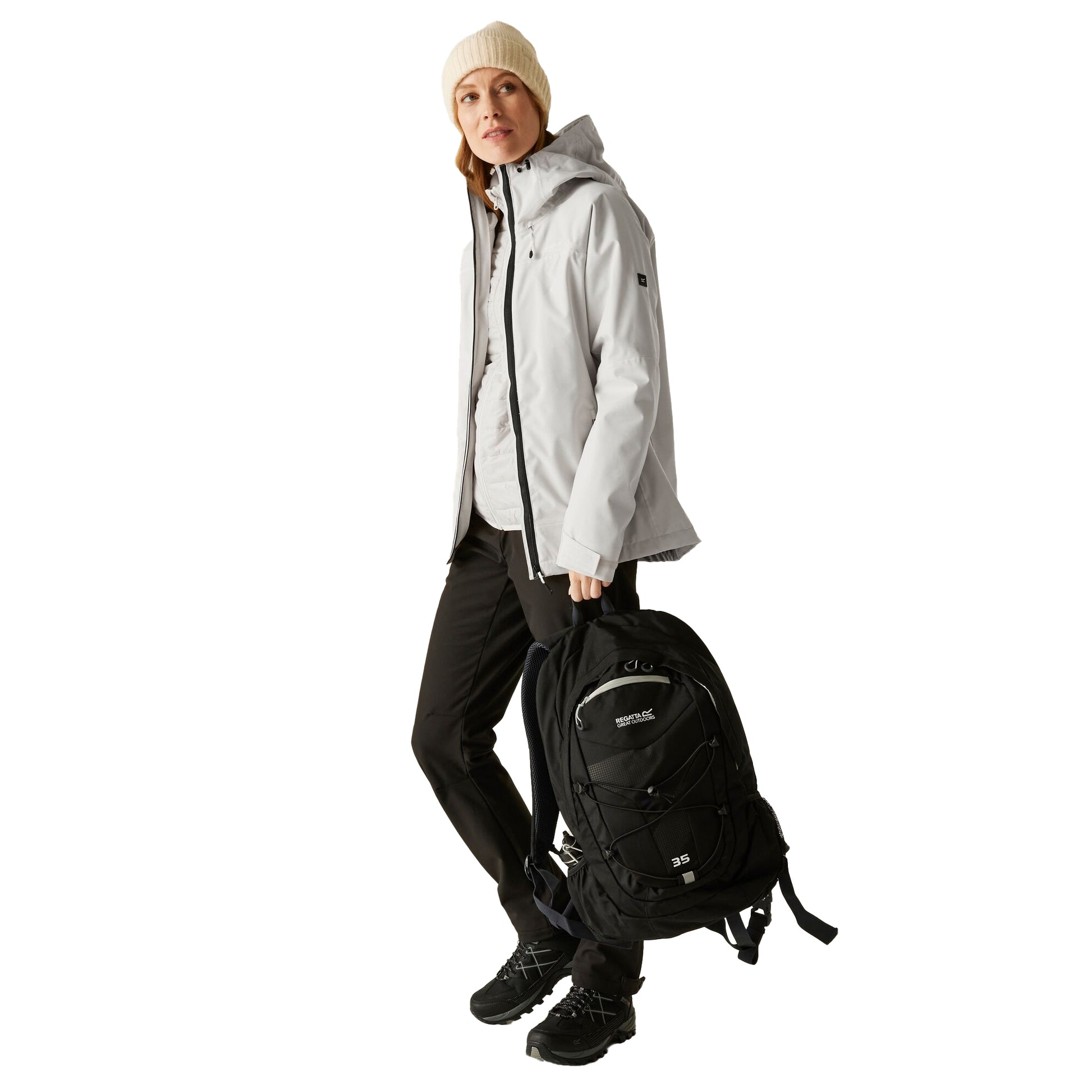 Perfectly Pale - Close up - Regatta Womens-Ladies Wentwood 3 in 1 Jacket