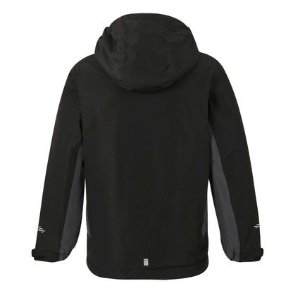 Black-Seal Grey - Back - Regatta Childrens-Kids Hurdle Insulated Waterproof Jacket