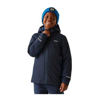 Navy-Moonlight Denim - Lifestyle - Regatta Childrens-Kids Hurdle Insulated Waterproof Jacket