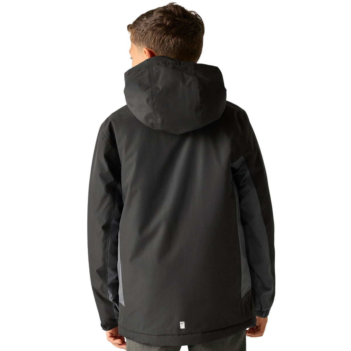 Black - Back - Regatta Childrens-Kids Hurdle Insulated Waterproof Jacket