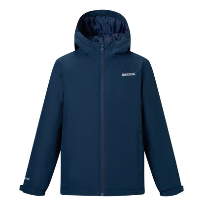 Navy - Front - Regatta Childrens-Kids Hurdle Insulated Waterproof Jacket
