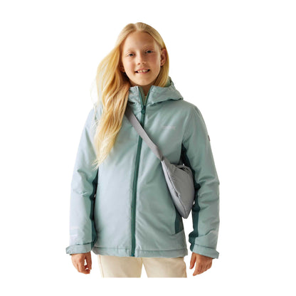 Green Haze-Spruce Green - Lifestyle - Regatta Childrens-Kids Hurdle Insulated Waterproof Jacket