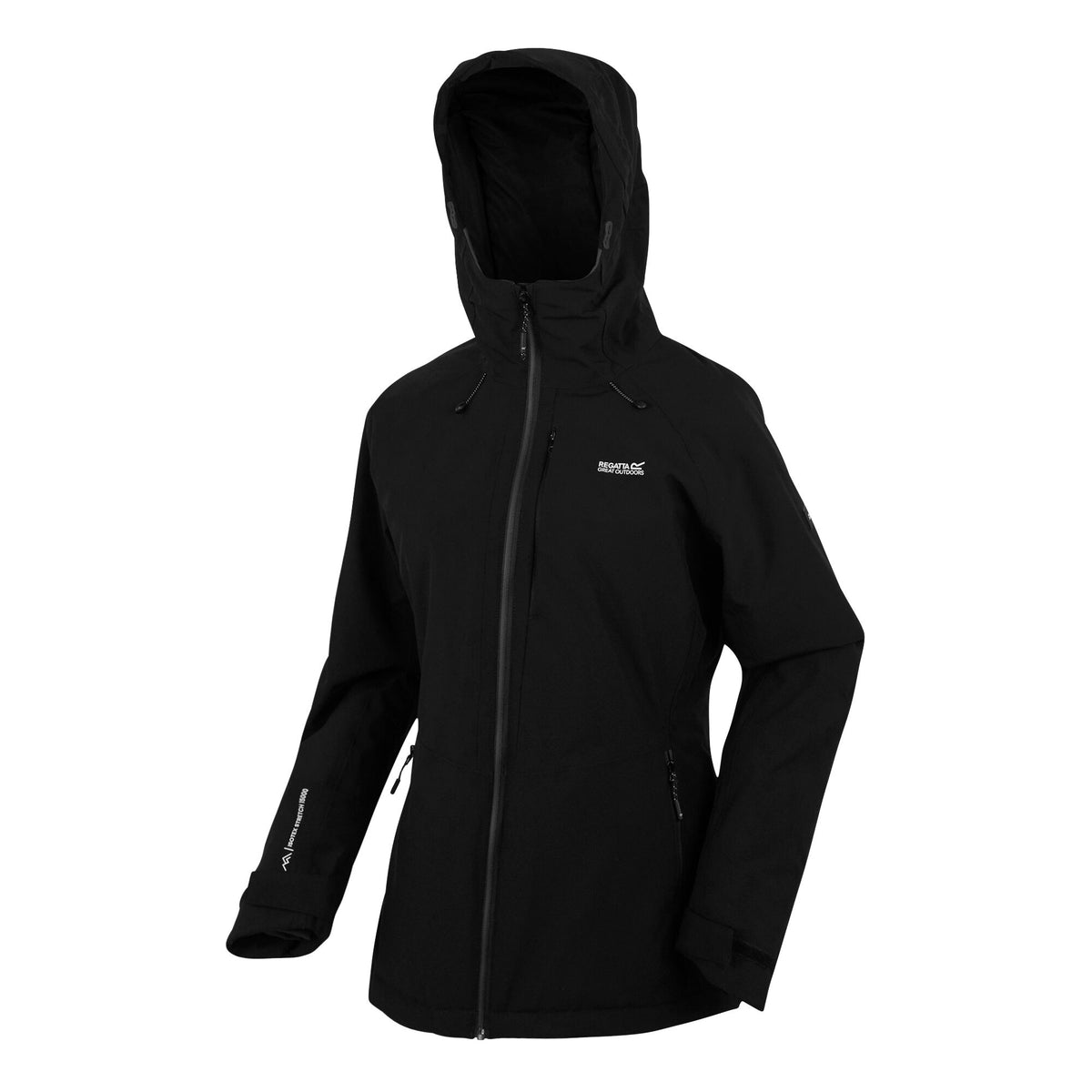 Black - Side - Regatta Womens-Ladies Highton Stretch Padded Jacket