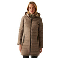 Brown - Close up - Regatta Womens-Ladies Andria Padded Jacket