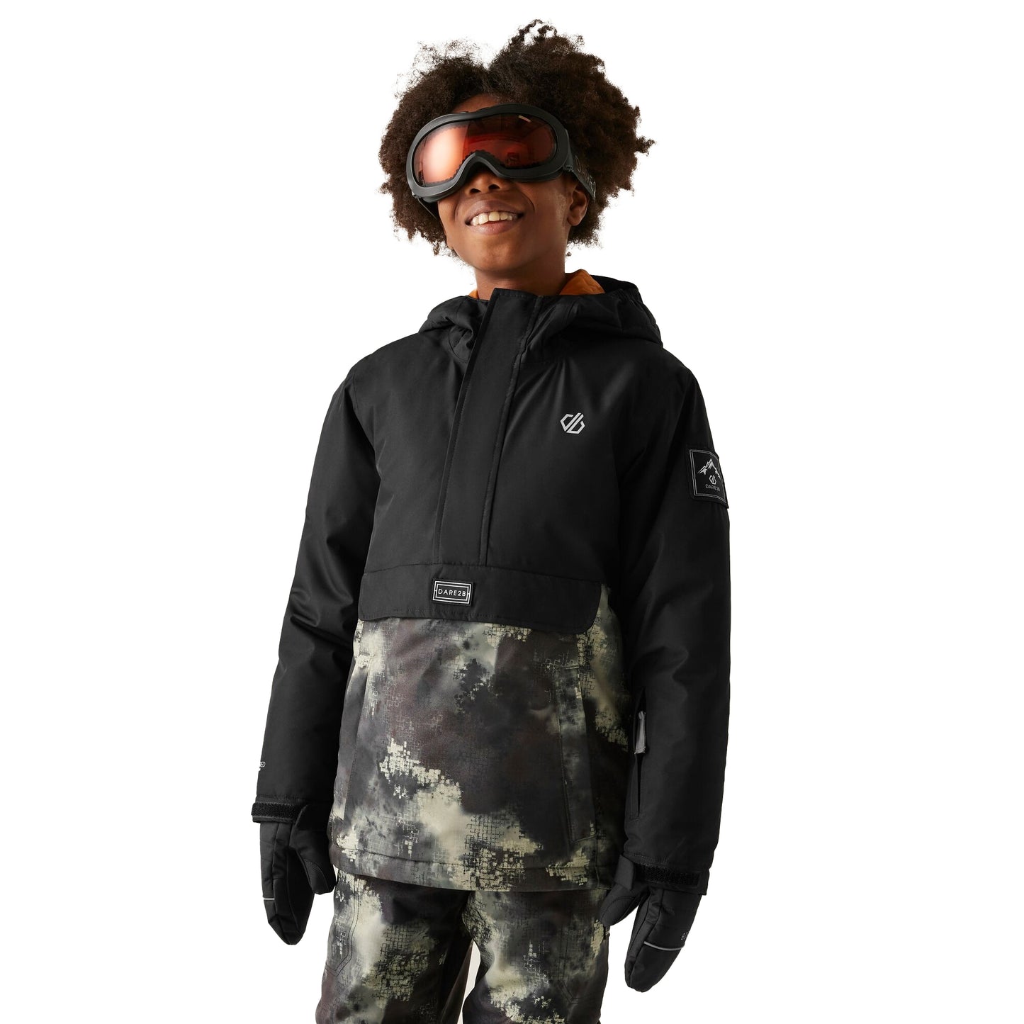 Black - Front - Dare 2B Childrens-Kids Freehand II Ski Jacket