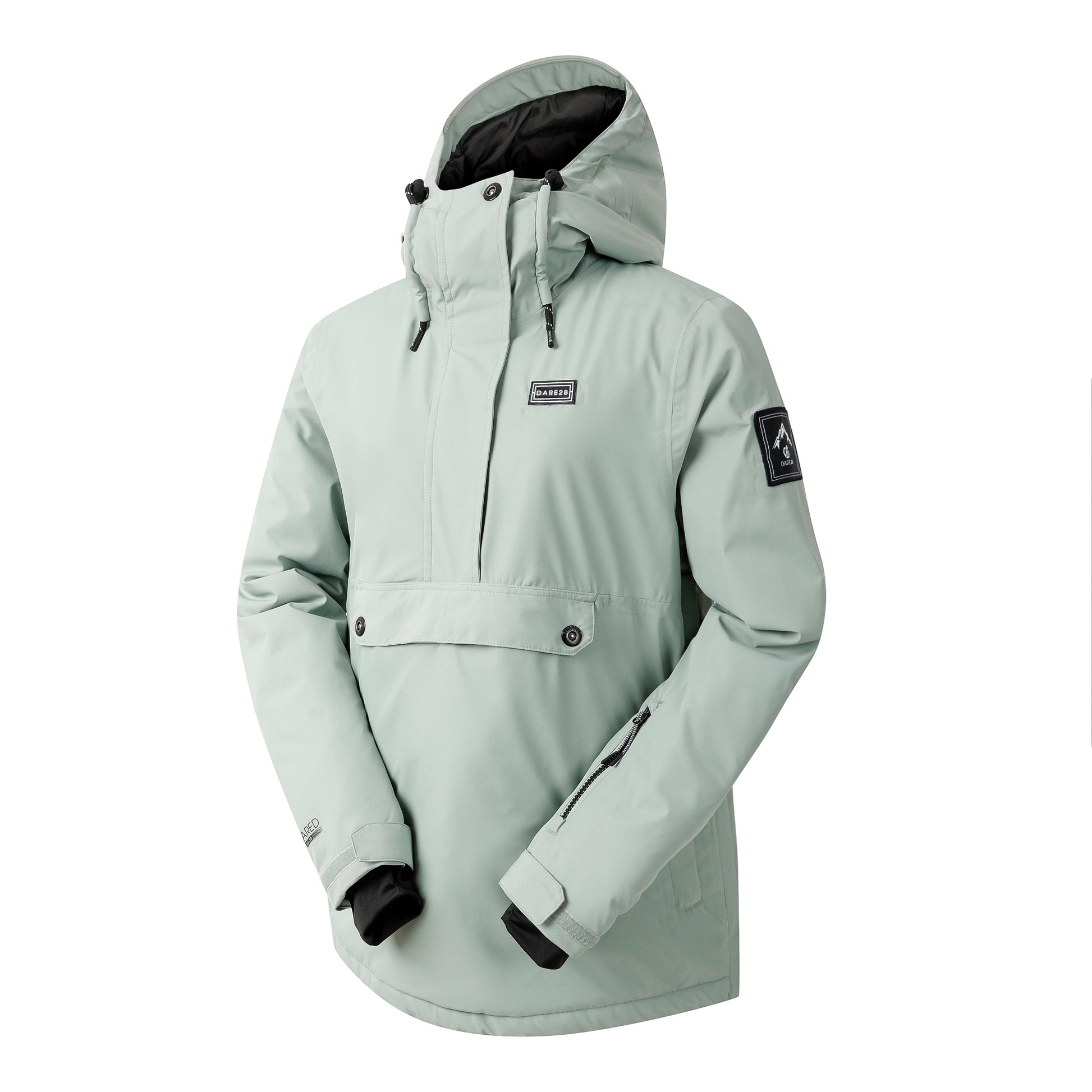 Glacier Green - Side - Dare 2B Womens-Ladies Snowburst II Overhead Ski Jacket
