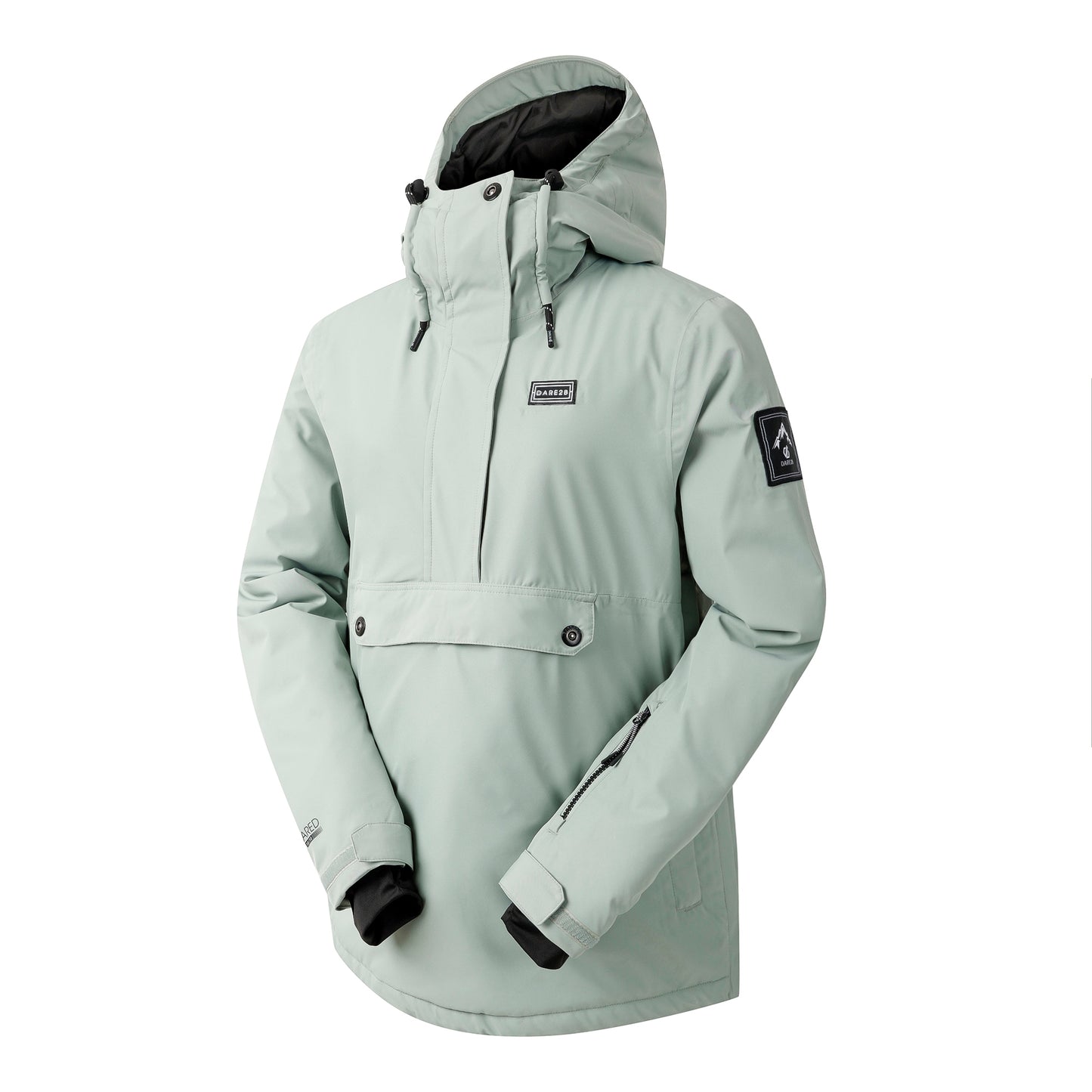 Glacier Green - Side - Dare 2B Womens-Ladies Snowburst II Overhead Ski Jacket