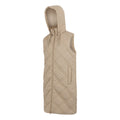 Taupe Beige - Side - Regatta Womens-Ladies Rurietta Long Length Gilet