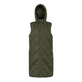 Khaki Green - Front - Regatta Womens-Ladies Rurietta Long Length Gilet