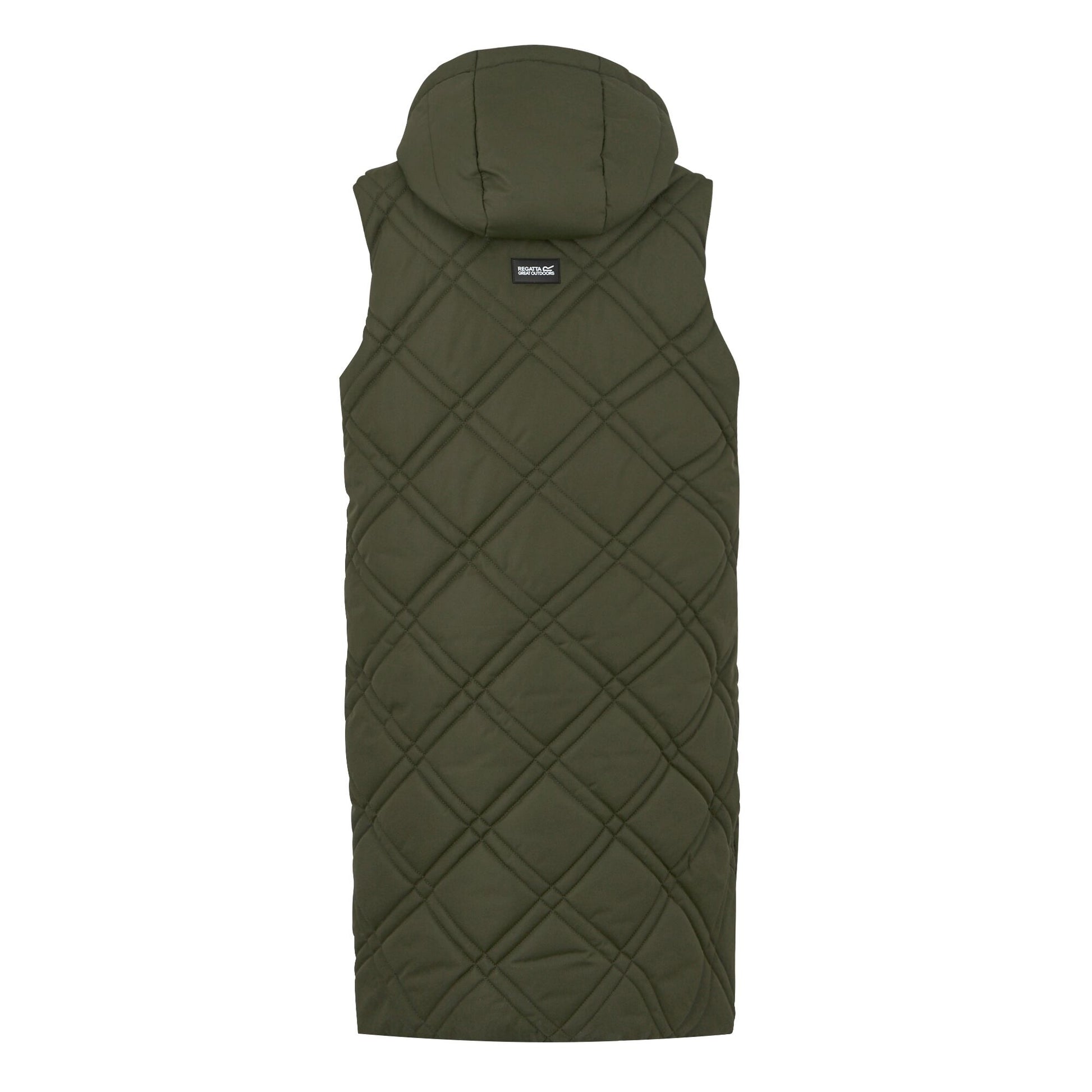 Khaki Green - Back - Regatta Womens-Ladies Rurietta Long Length Gilet