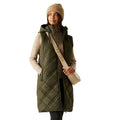 Khaki Green - Lifestyle - Regatta Womens-Ladies Rurietta Long Length Gilet