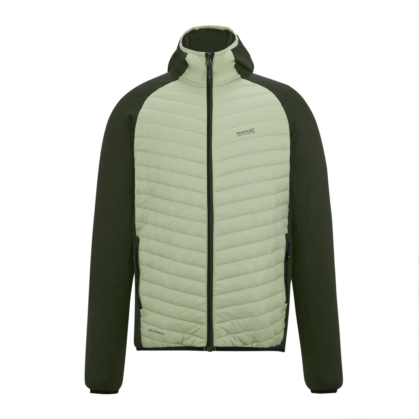 Light Sage-Dark Khaki - Front - Regatta Mens Andreson Hybrid Jacket