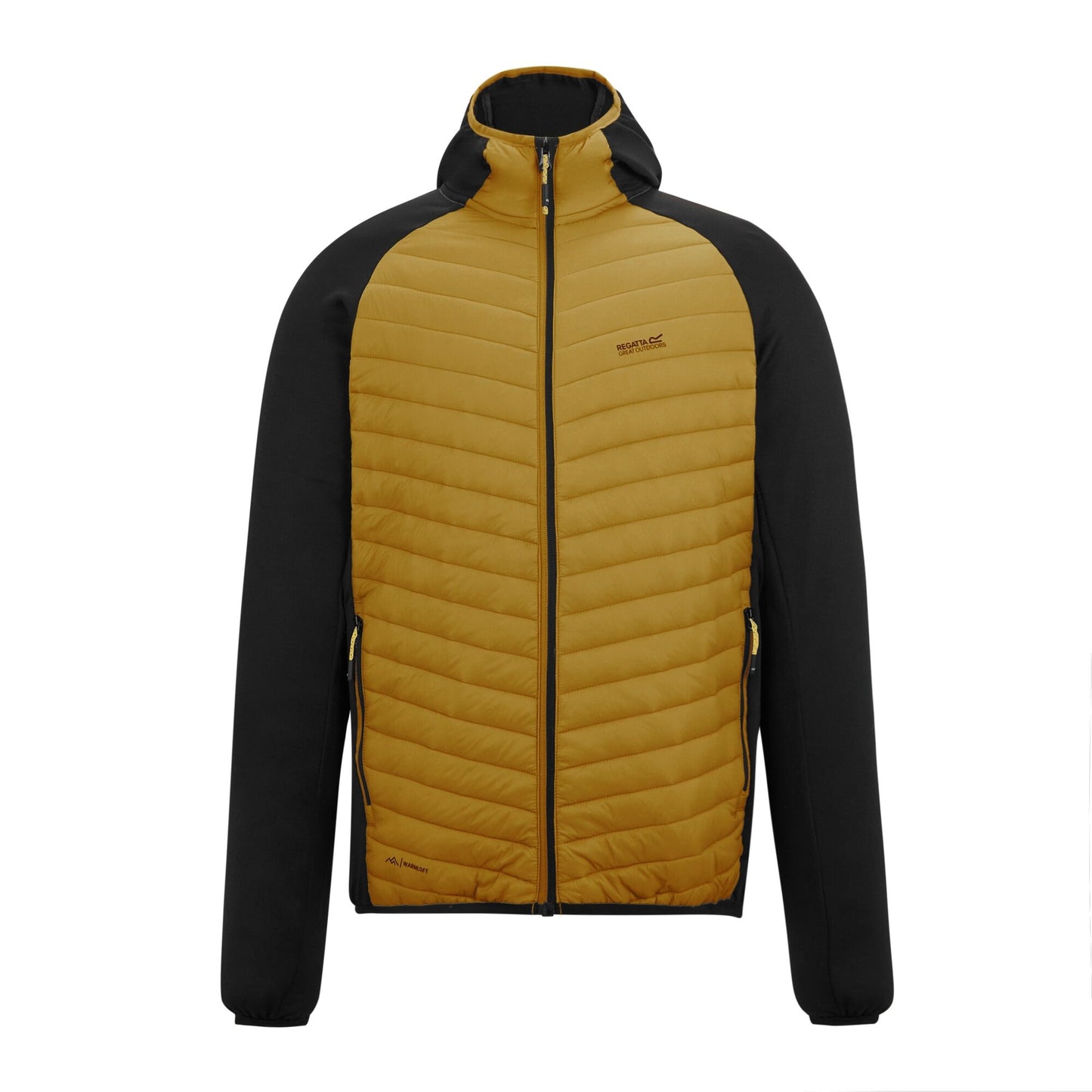 Wood Brown-Black - Front - Regatta Mens Andreson Hybrid Jacket