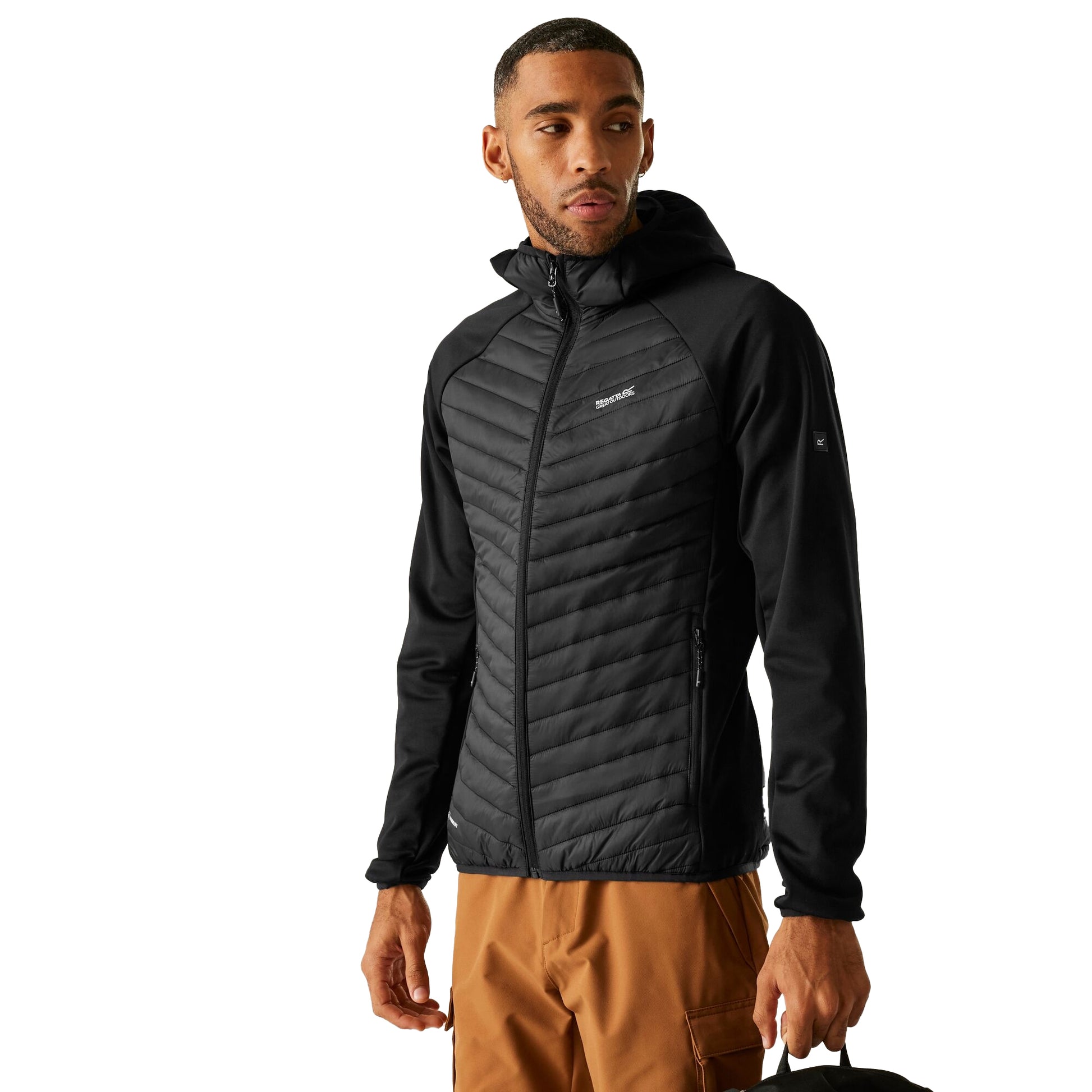 Black - Lifestyle - Regatta Mens Andreson Hybrid Jacket