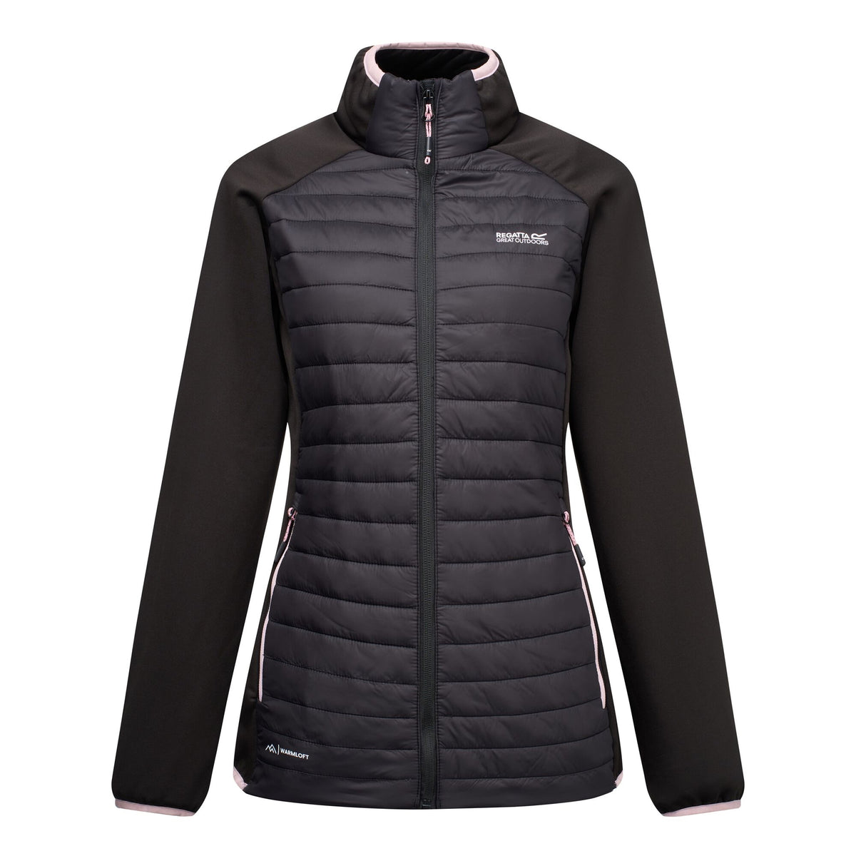 Black-Powder Lilac - Front - Regatta Womens-Ladies Clumber Hybrid Jacket
