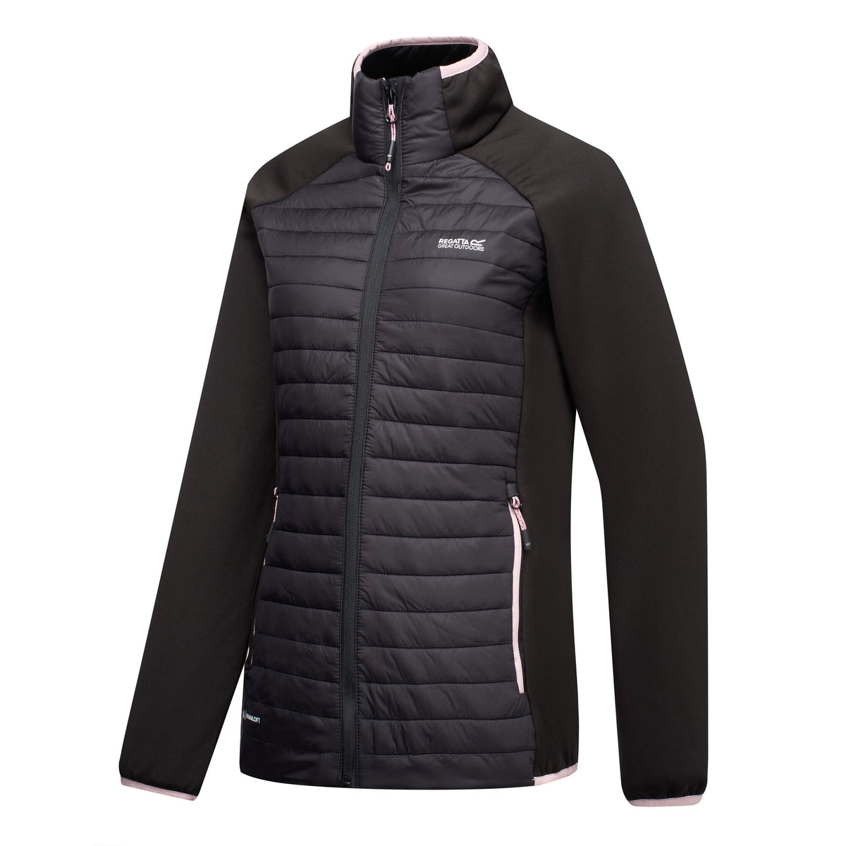 Black-Powder Lilac - Side - Regatta Womens-Ladies Clumber Hybrid Jacket