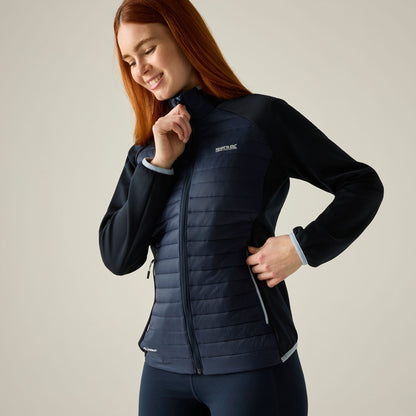 Navy Skyway - Pack Shot - Regatta Womens-Ladies Clumber Hybrid Jacket