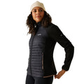 Mocha-Black - Lifestyle - Regatta Womens-Ladies Clumber Hybrid Jacket