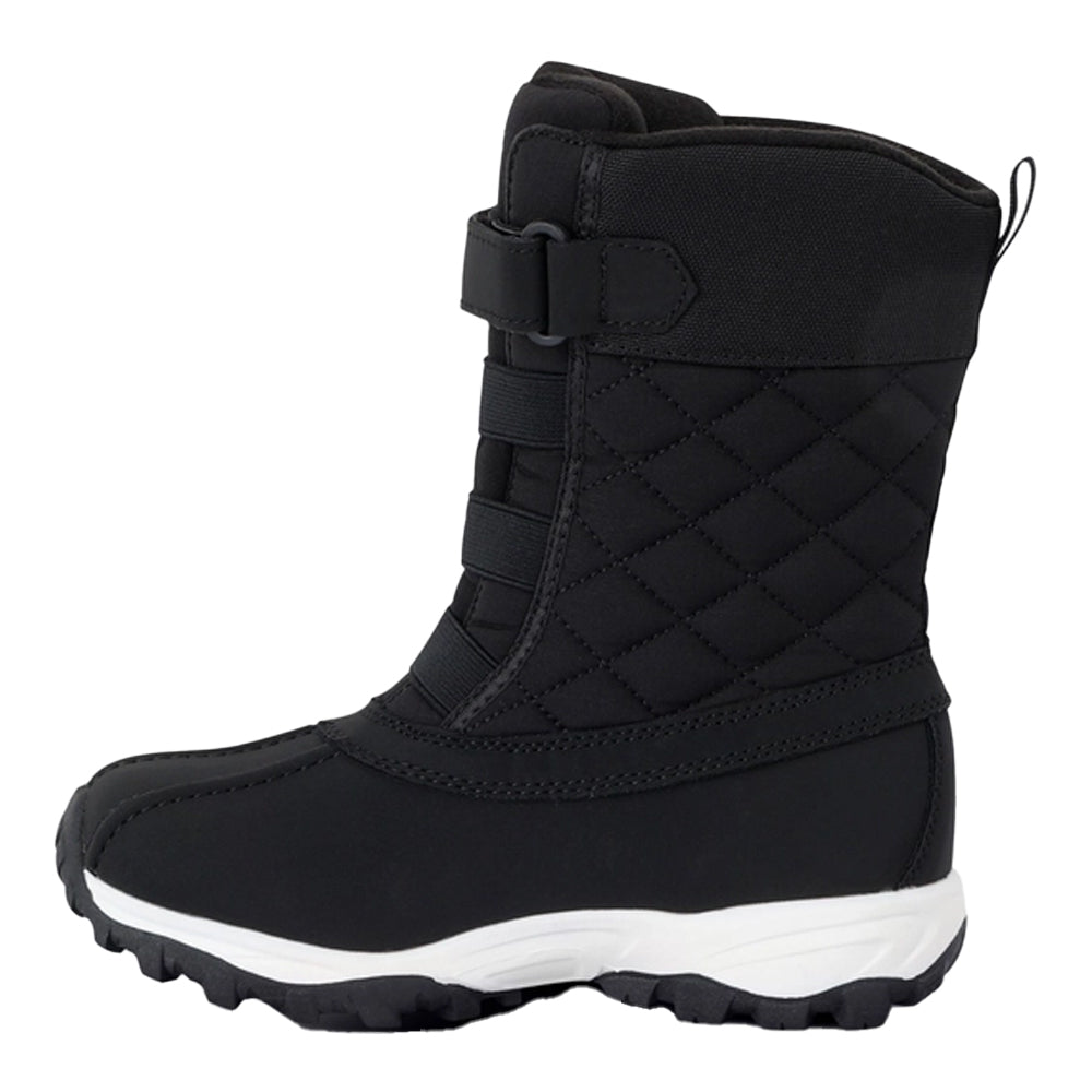 Black - Lifestyle - Regatta Childrens-Kids Leather Snow Boots