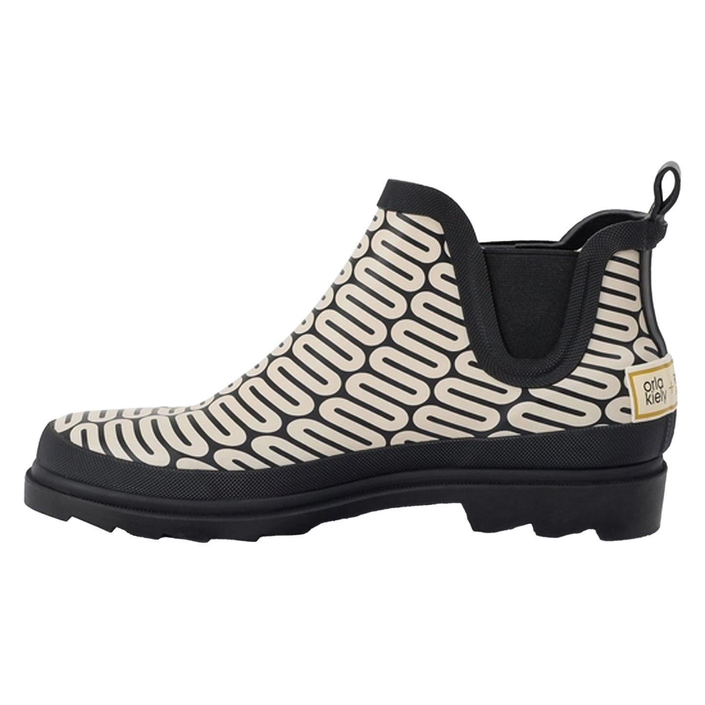 Monochrome - Side - Regatta Womens-Ladies Orla Kiely Wiggle Mid Cut Wellington Boots