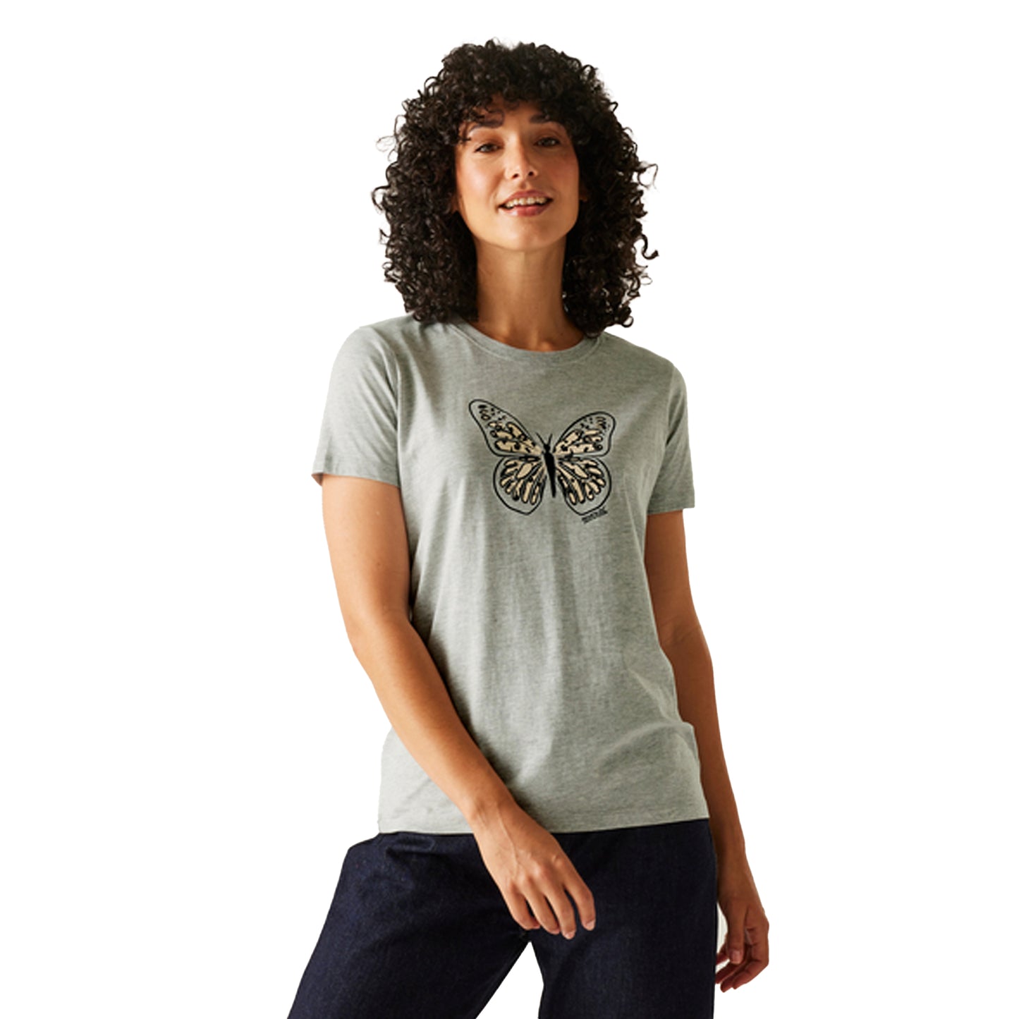 Grey Marl - Lifestyle - Regatta Womens-Ladies Filandra VX Butterfly T-Shirt