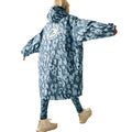 Storm Blue-Nordic Blue - Pack Shot - Dare 2B Childrens-Kids Leopard Print Waterproof Changing Robe