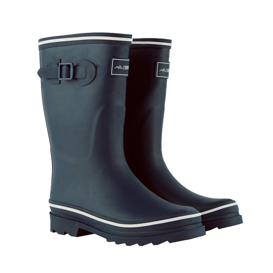 Navy - Front - Regatta Womens-Ladies Amelia Logo Wellington Boots