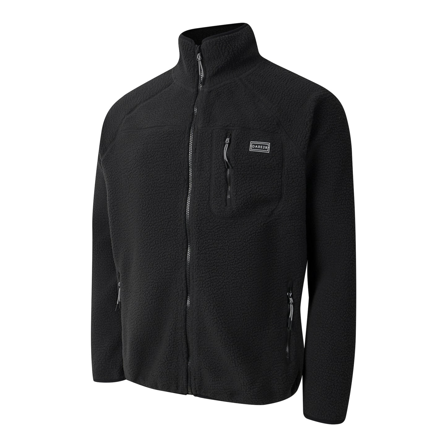 Black - Side - Dare 2B Mens Camber Recycled Polyester Fleece