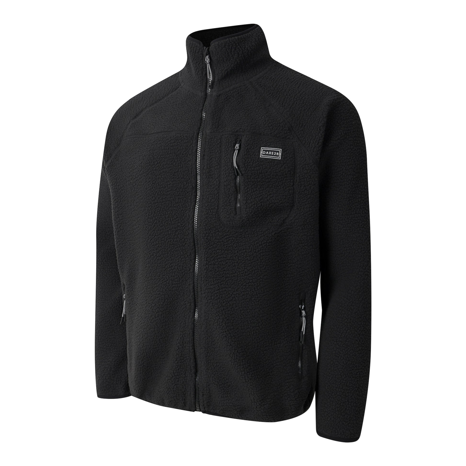 Black - Side - Dare 2B Mens Camber Recycled Polyester Fleece