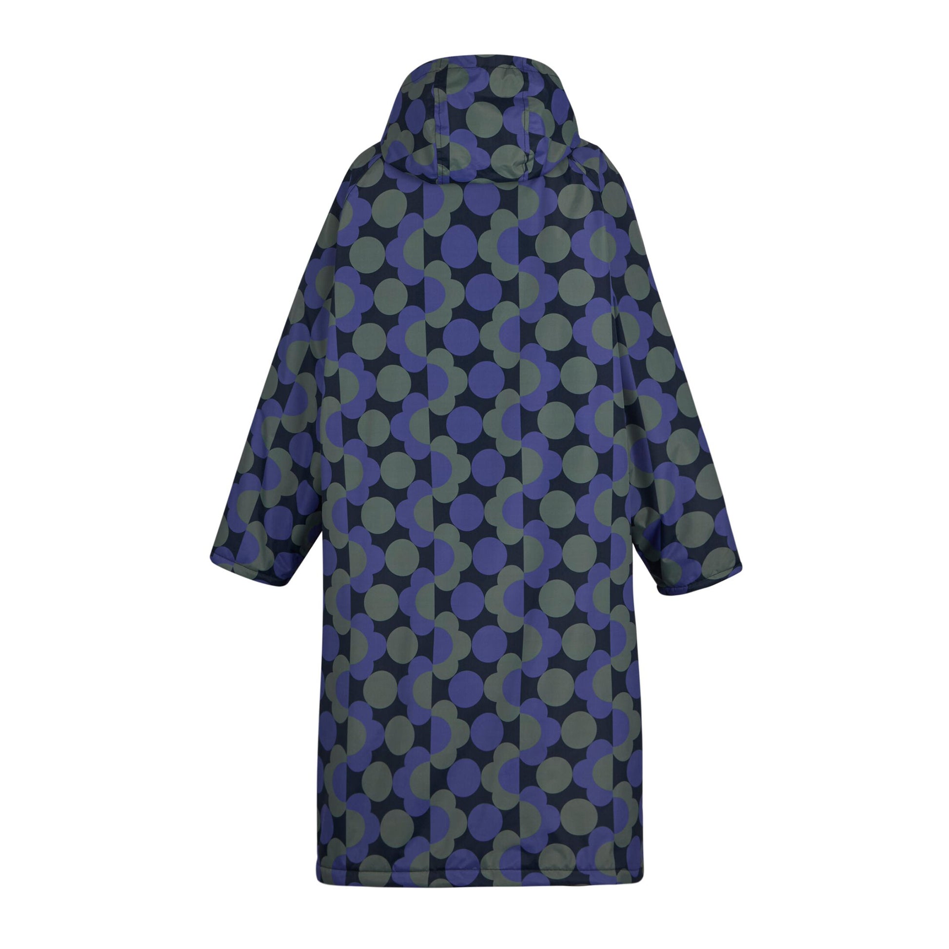 Blue-Dark Olive - Back - Regatta Womens-Ladies Orla Kiely Polka Dot Changing Robe