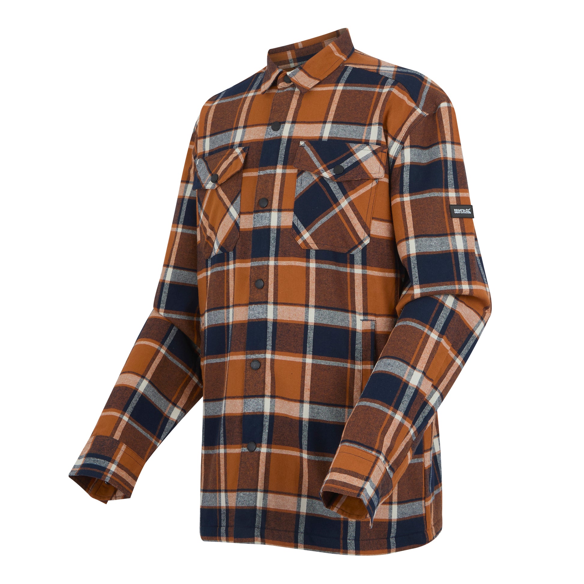 Glazed Ginger-Navy - Side - Regatta Mens Spennith Shacket