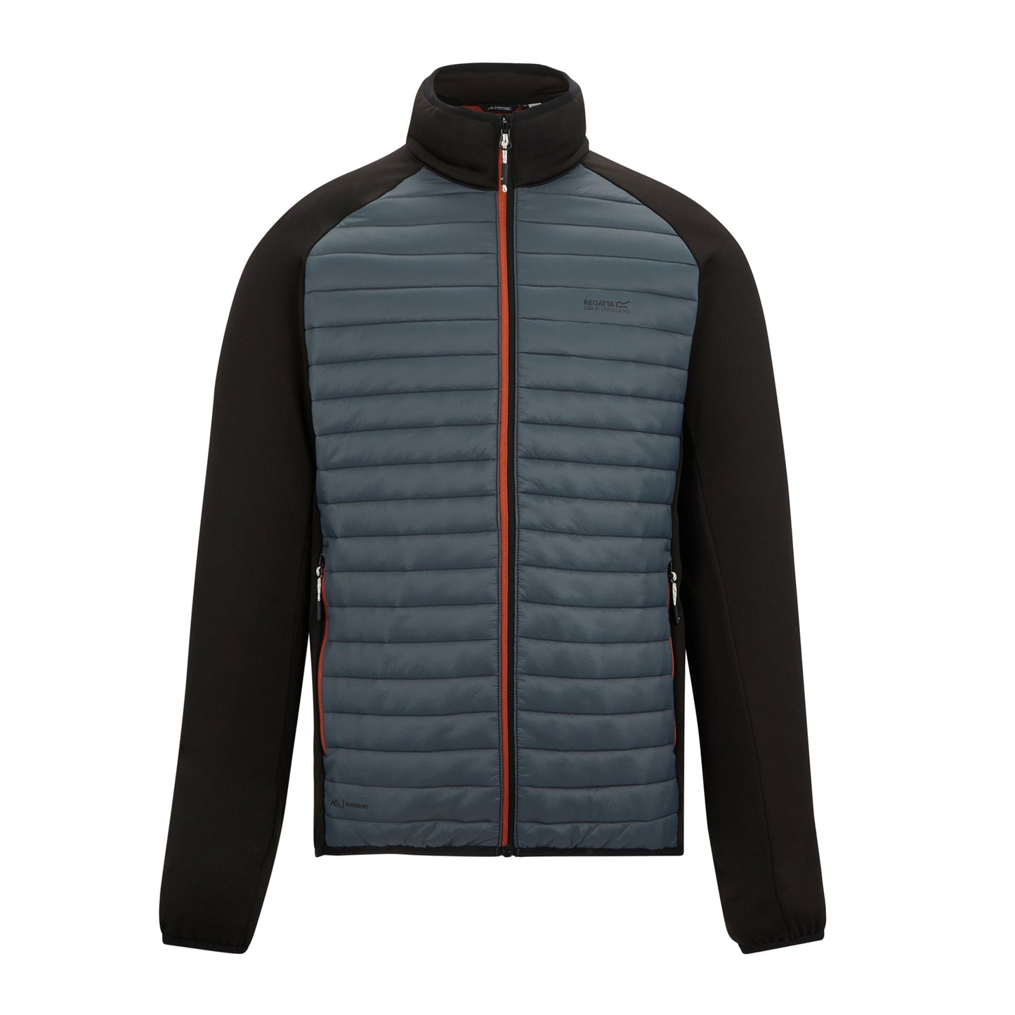 Storm Grey-Black - Front - Regatta Mens Clumber Hybrid Jacket