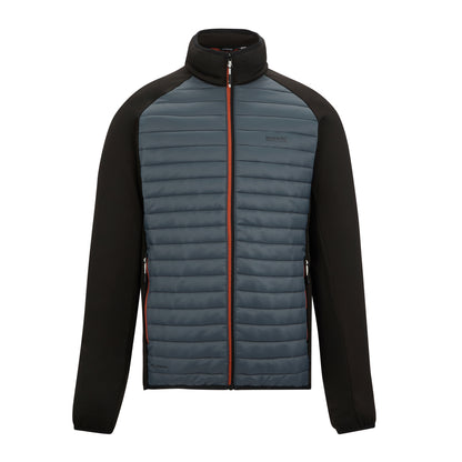 Storm Grey-Black - Front - Regatta Mens Clumber Hybrid Jacket