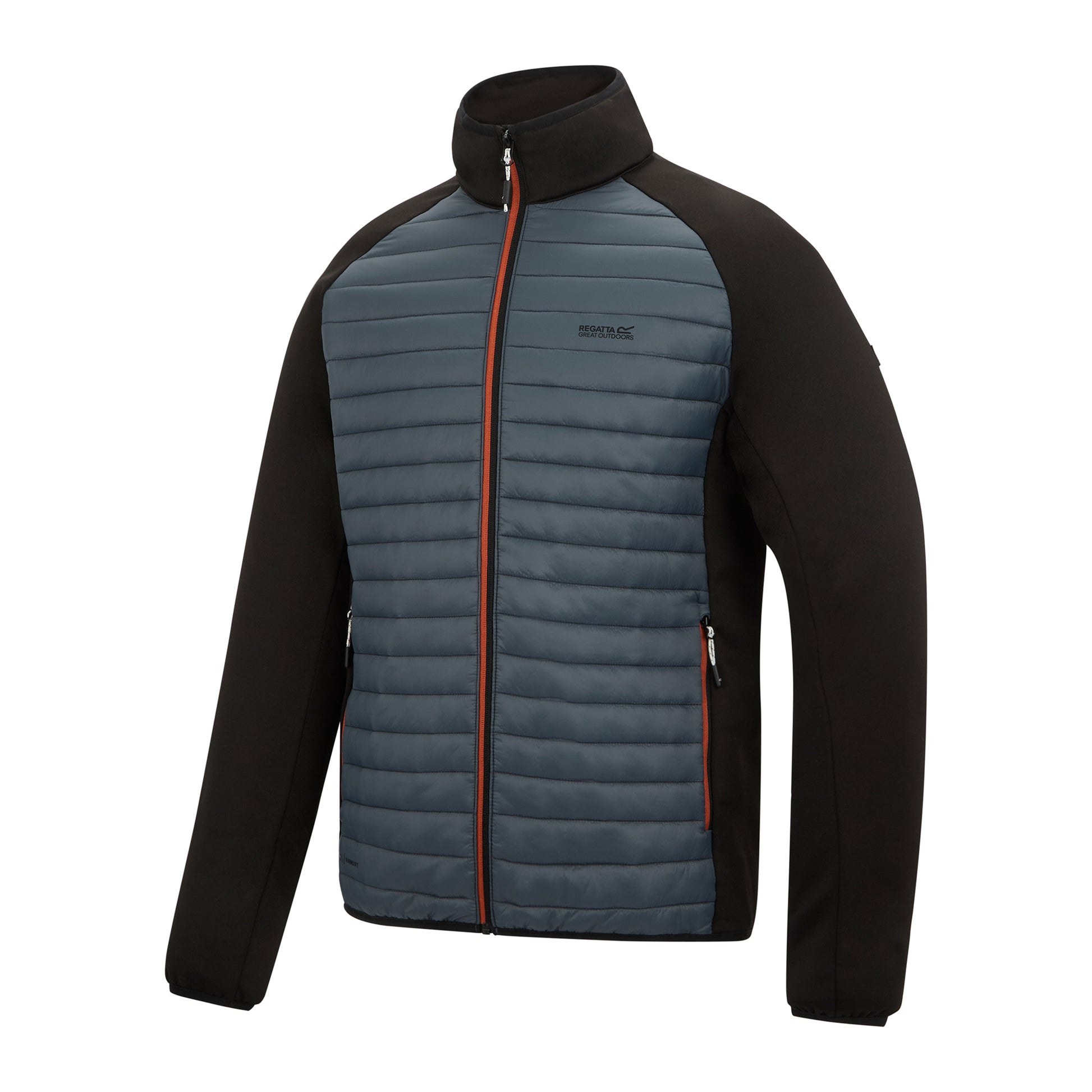 Storm Grey-Black - Side - Regatta Mens Clumber Hybrid Jacket