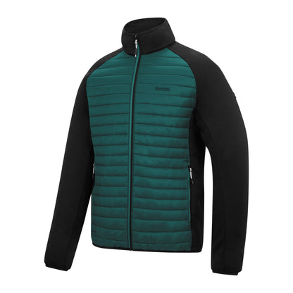 Mediterranean Green-Black - Side - Regatta Mens Clumber Hybrid Jacket